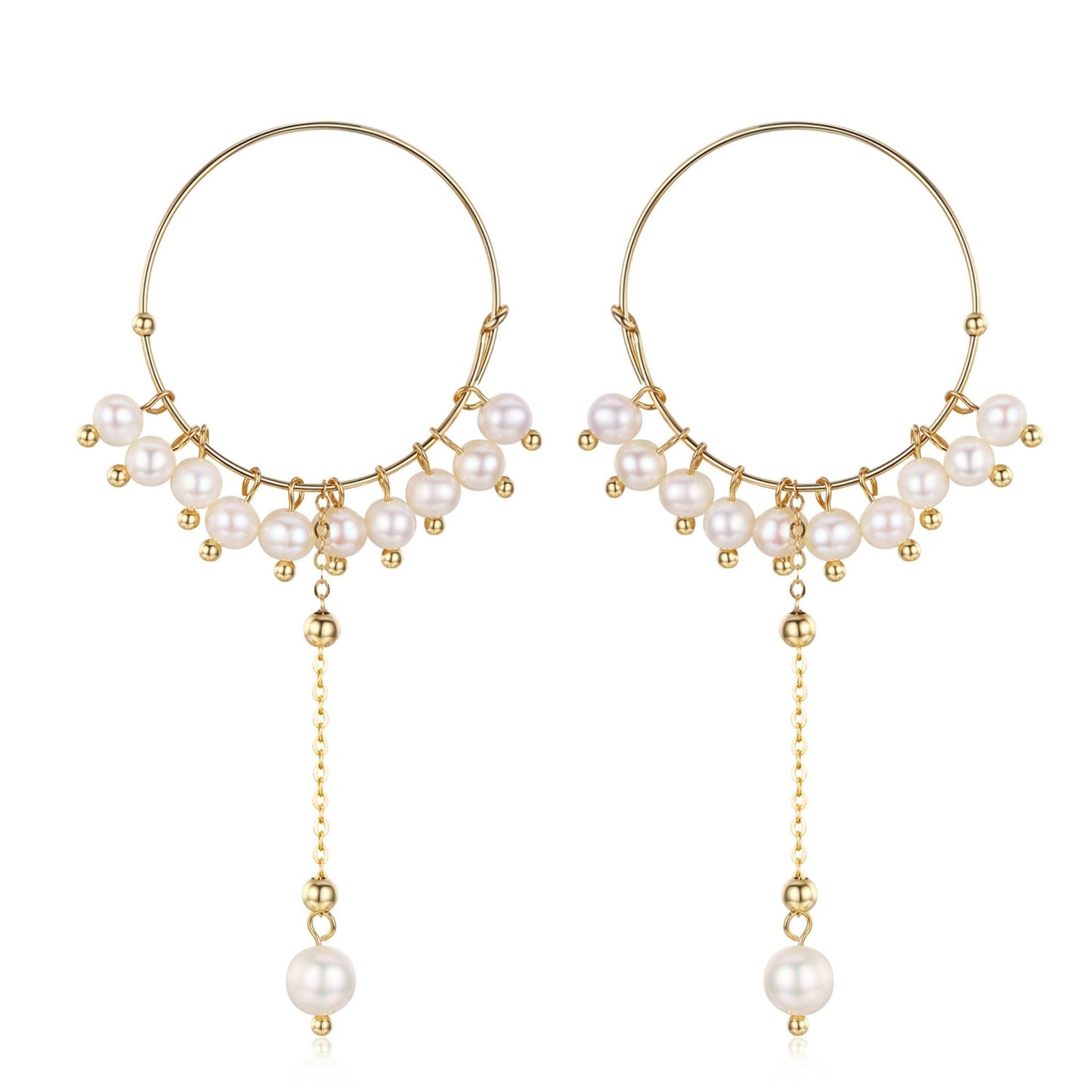Circle of Bubbles Pearl Drop Earrings - Timeless Pearl