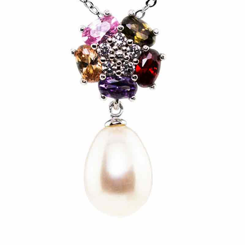 Starburst Flower Drop Pearl Necklace - Timeless Pearl