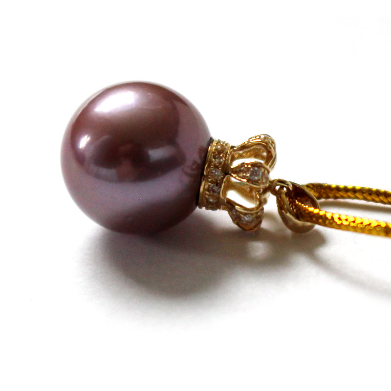 QUEEN DARK PURPLE EDISON PEARL NECKLACE - Timeless Pearl