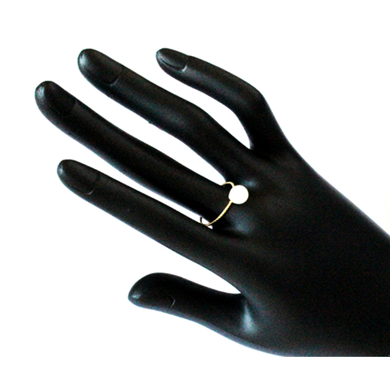GOLDEN CIRCLE PEARL RING - Timeless Pearl