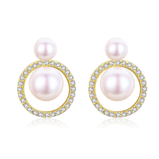 Infinity Pearl Studs Earrings