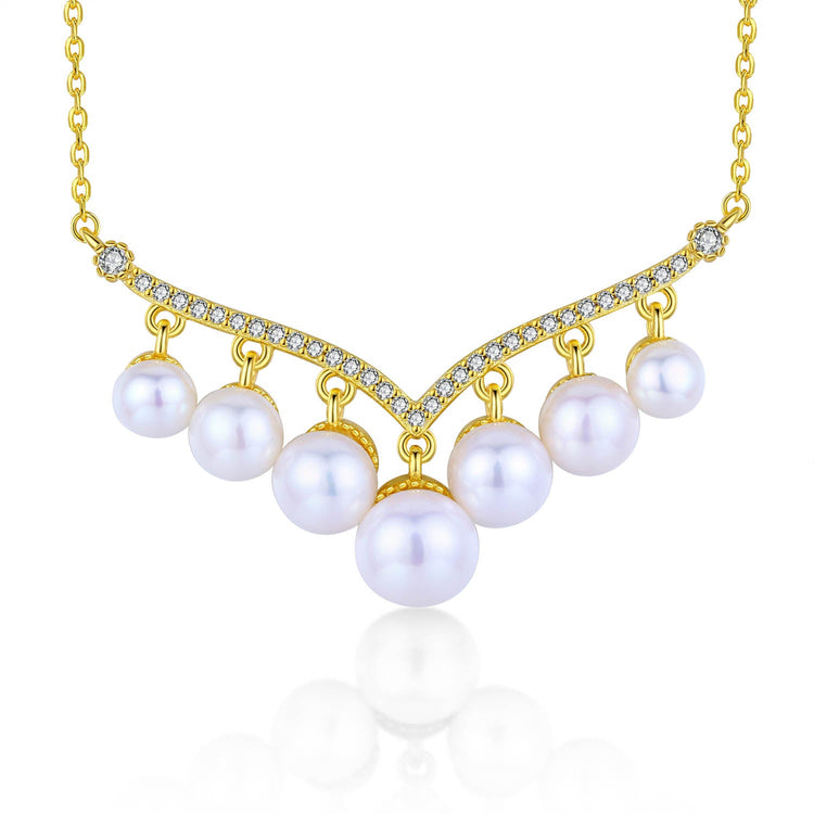 Sweetheart Chandelier Pearl Necklace