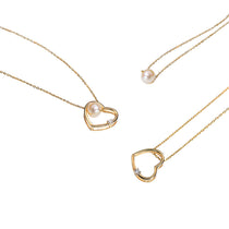 3 in 1 Follow Your Heart Edison Pearl Necklace delicate pearl necklace keepsake for girls and special moments