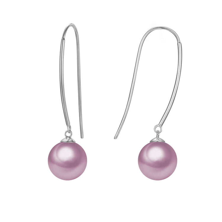 G18k Contemporary Pearl Hook Earrings