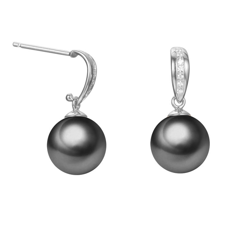 G18k Diamonds Latch Pearl Earrings