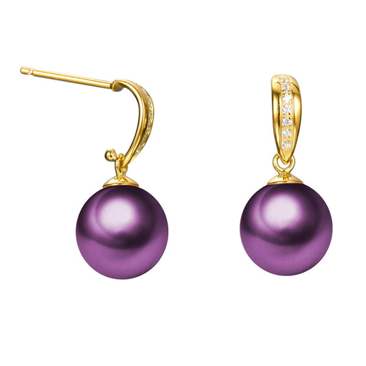 G18k Diamonds Latch Pearl Earrings