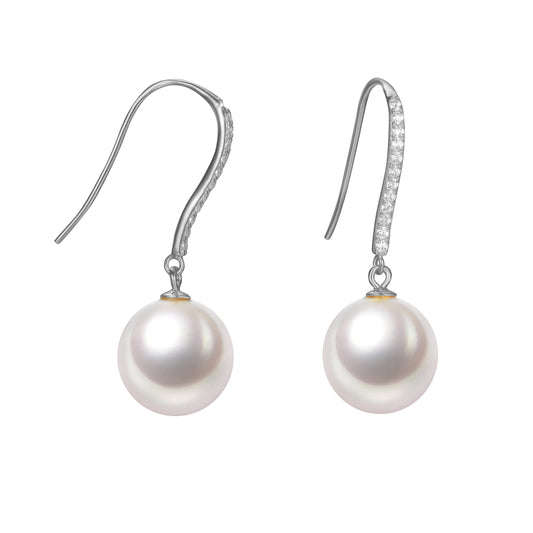 G18k Oh My Diamonds Pearl Earrings