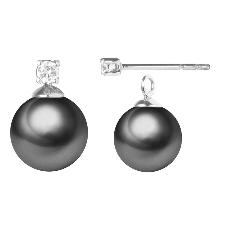 G18k Diamonds 2-in-1 Edison Pearl Studs Earrings