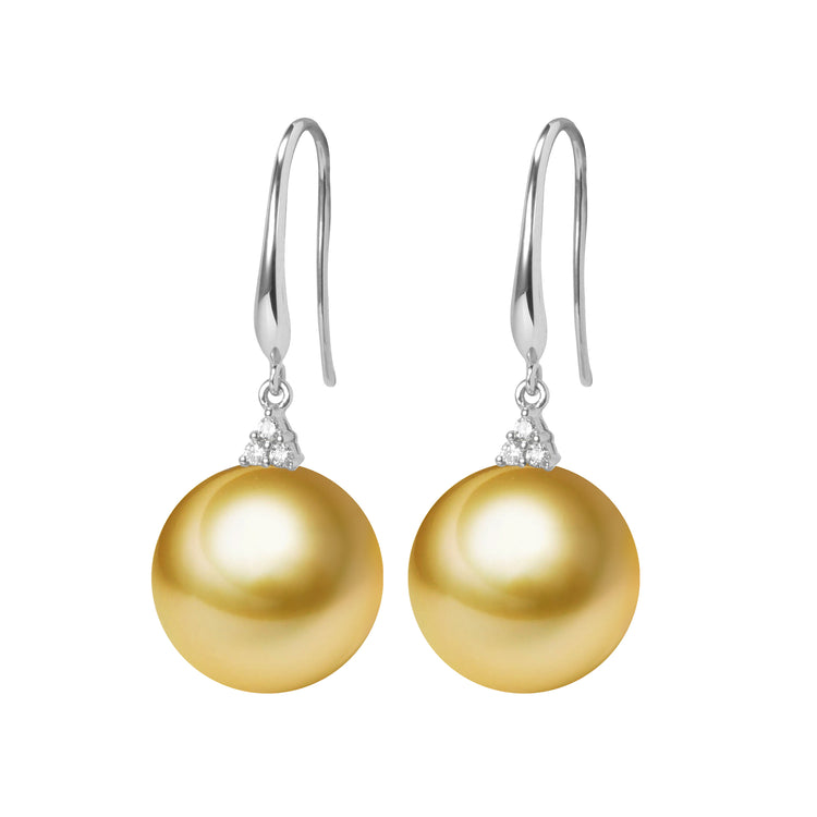 G18k Trinity Diamonds Pearl Earrings