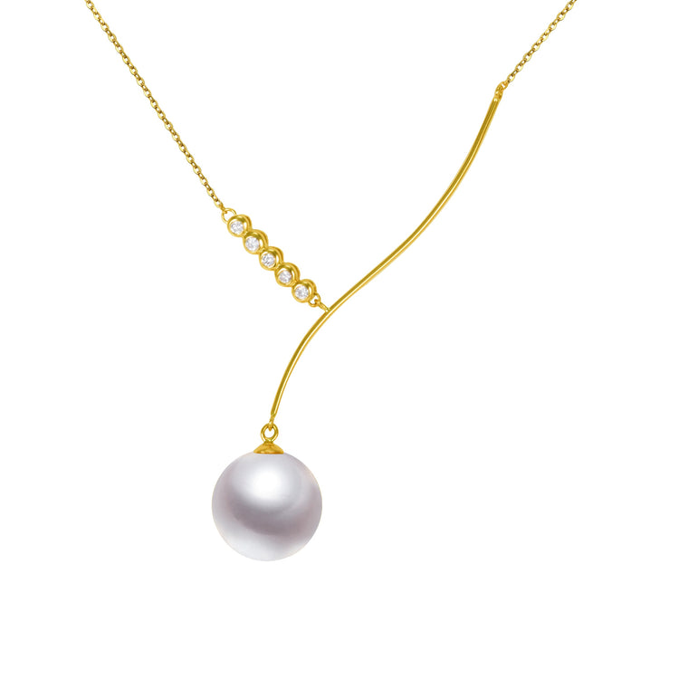 G18k Diamonds Match Made in Heaven Edison Pearl Necklace