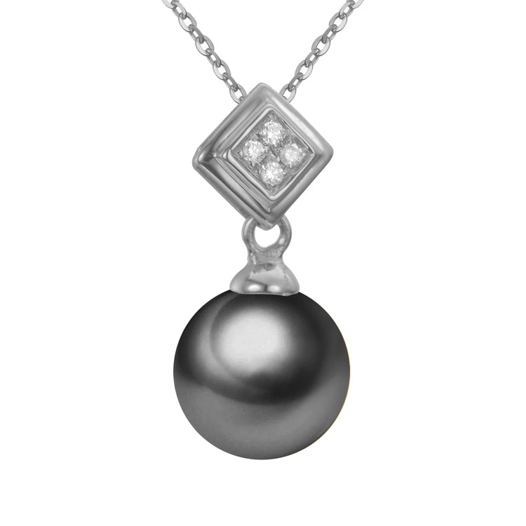 G18k Diamonds Edison Pearl Diamond Pendant
