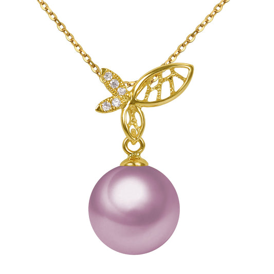 G18K Diamonds Butterfly Pearl Pendant