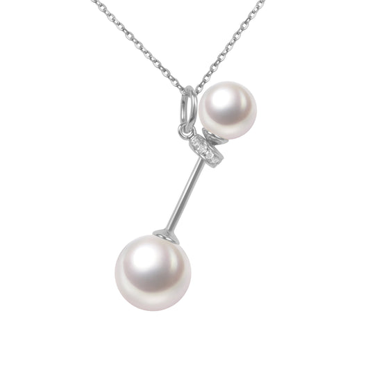 G18k Diamonds Pearl Balance Pendant