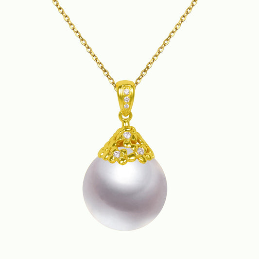 G18K Diamonds Bold Pearl Pendant