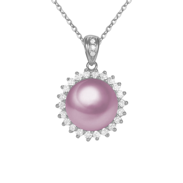 G18k Sunshine and Diamonds Pearl Pendant (Large Size)