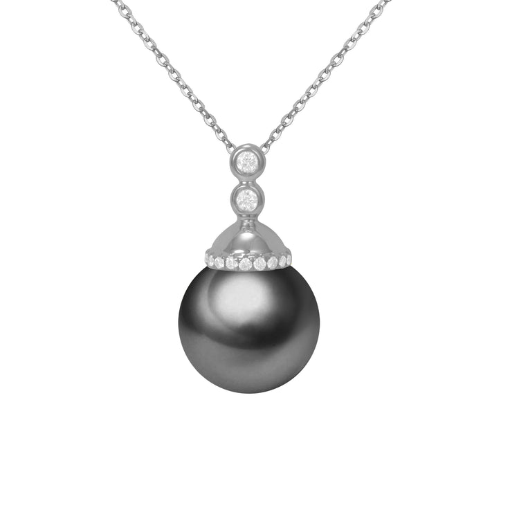G18k Diamonds Infinity Love Pearl Pendant