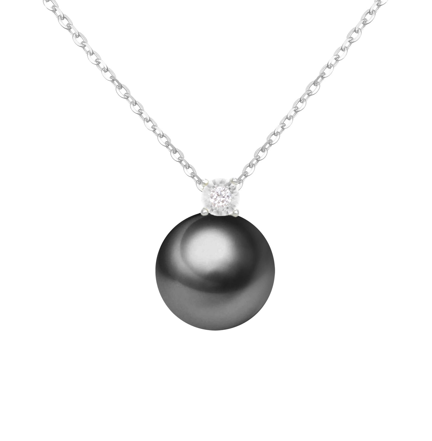 G18k Oversized Pearl and Diamonds Pendant