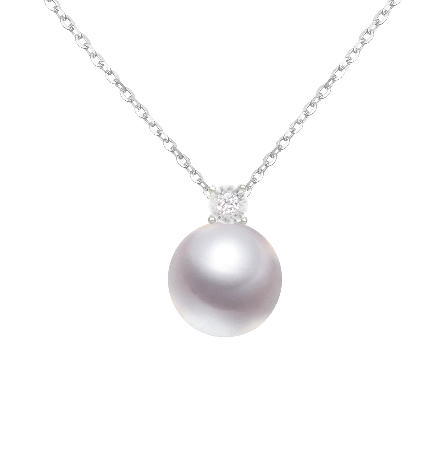 G18k Oversized Pearl and Diamonds Pendant