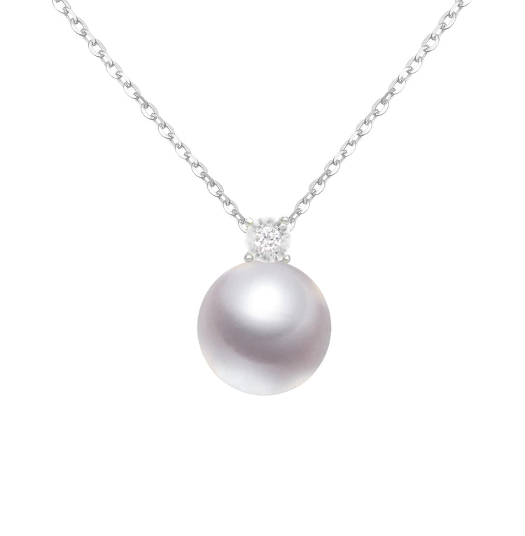 G18k Oversized Pearl and Diamonds Pendant