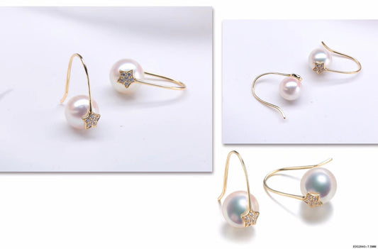 G14K Super Star Pearl Earrings - Timeless Pearl