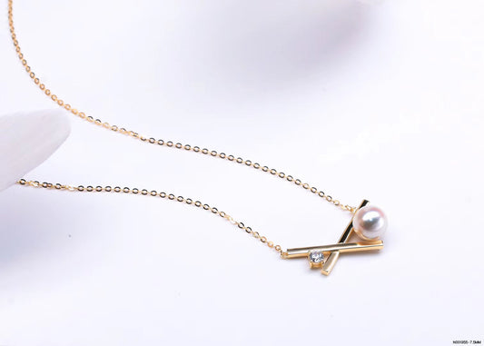 G14K XOXO Pearl Necklace - Timeless Pearl