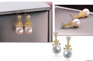 G14K Frozen Edison Pearl Earrings