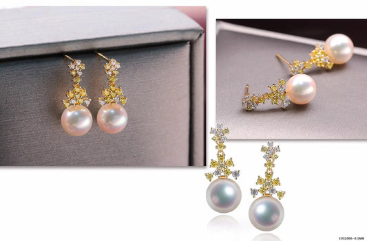 G14K Frozen Edison Pearl Earrings - Timeless Pearl