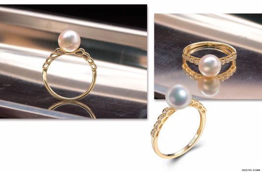 G14K Waves Edison Pearl Ring - Timeless Pearl