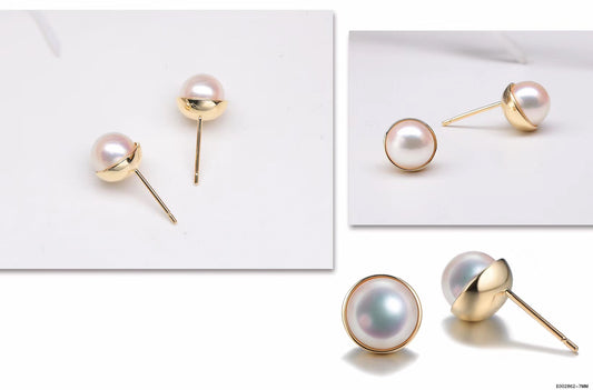 G14K Golden Circle Edison Pearl Earrings - Timeless Pearl