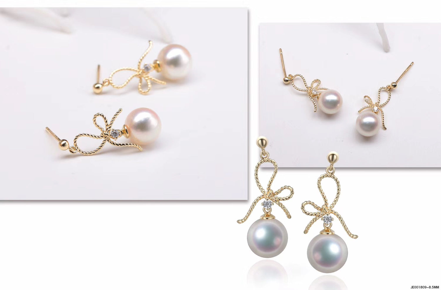 G14K Golden Knots Edison Pearl Earrings - Timeless Pearl