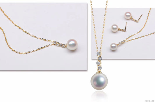 G14K Shining Crystal Edison Pearl Pendant - Timeless Pearl