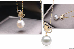 G14K Butterfly Edison Pearl Pendant