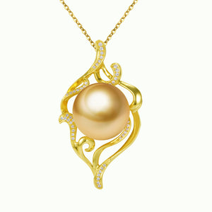 G18K Diamonds Mystical Pearl Necklace