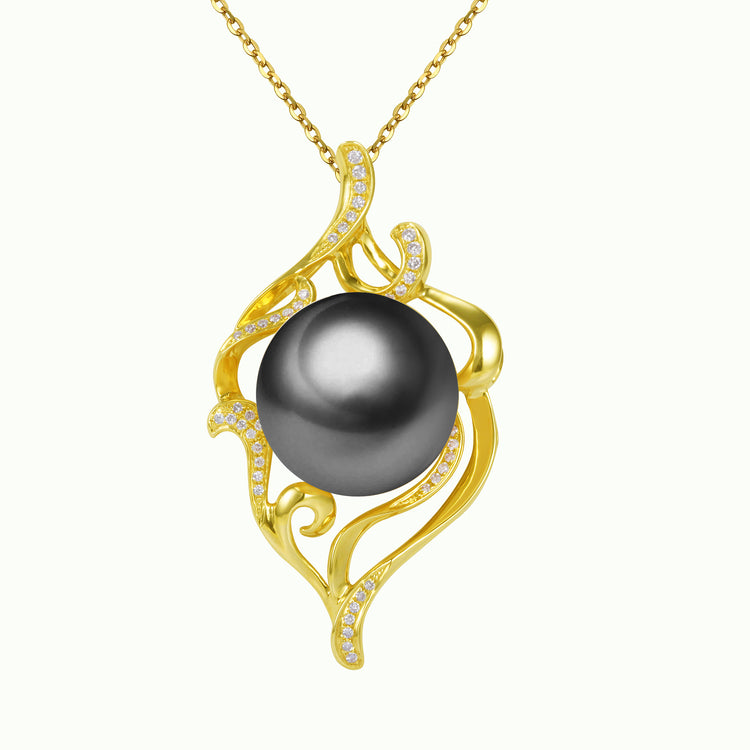 G18K Diamonds Mystical Pearl Necklace