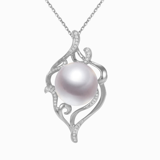G18K Diamonds Mystical Pearl Necklace
