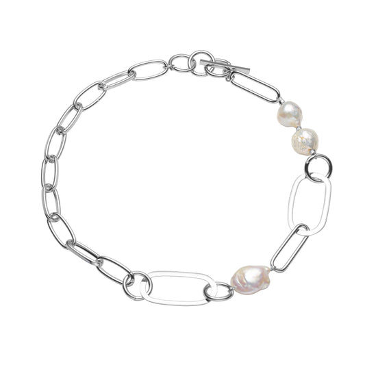 Modern 12mm Baroque Pearl Choker Necklace