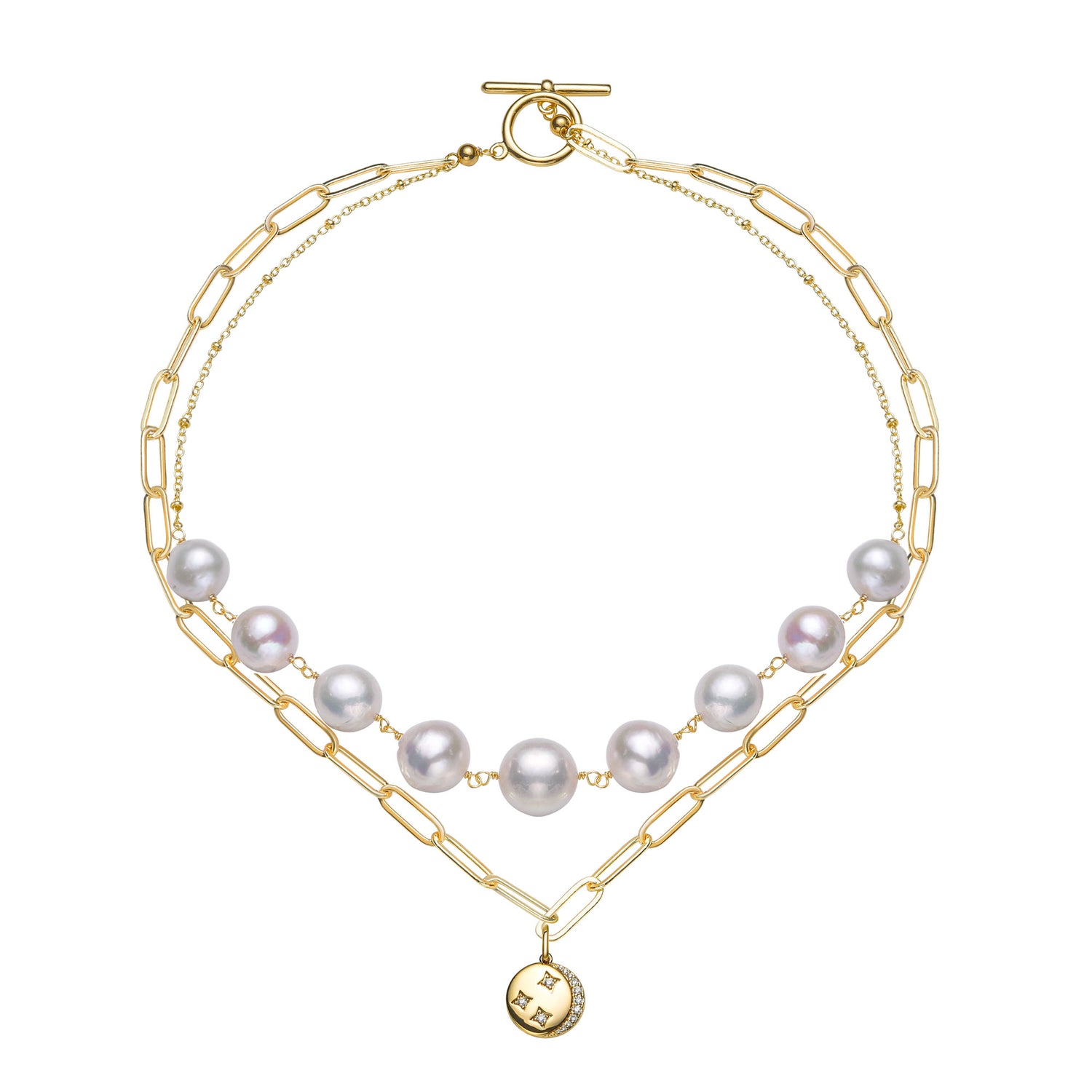 Contemporary Double Layers Pearl Necklace – Timeless Pearl