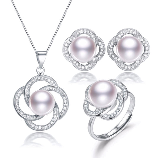 Lucky Flower Pearl Three Piece Gift Set