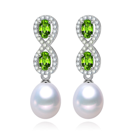 Infinite Luck Crystal and Pearl Earrings