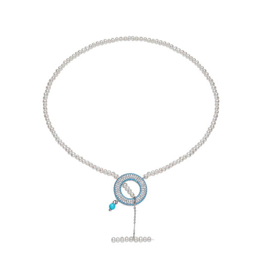 Turquoise Balance Pearl Necklace