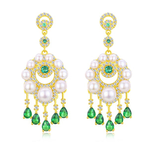 Lucky Pearl Chandelier Earrings
