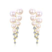 Frozen Queen Icicle Pearl Earrings cascading freshwater pearl earrings with graceful statement style