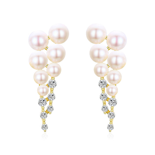 Frozen Queen Icicle Pearl Earrings