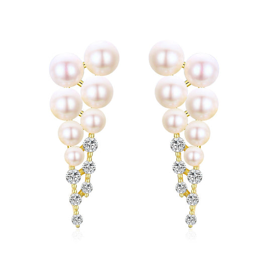 Frozen Queen Icicle Pearl Earrings