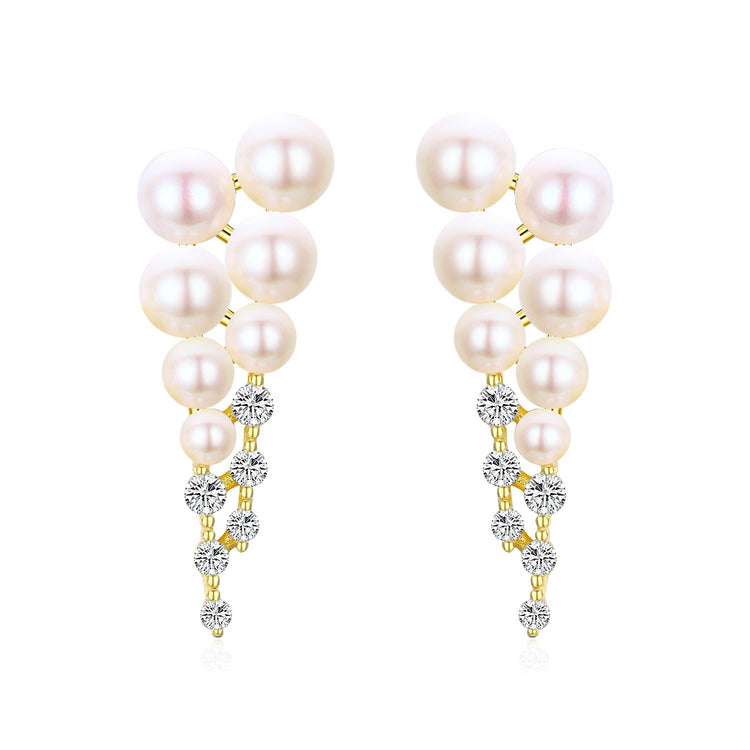 Frozen Queen Icicle Pearl Earrings