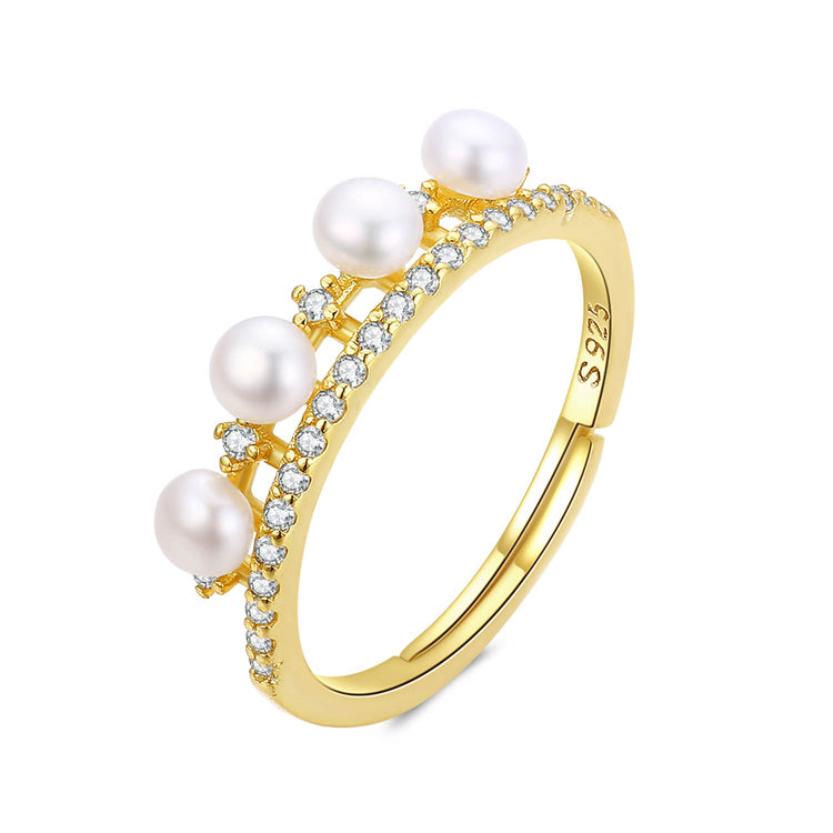 Princess Golden Pearl Ring