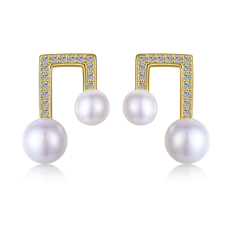Architectural Pearl Earrings