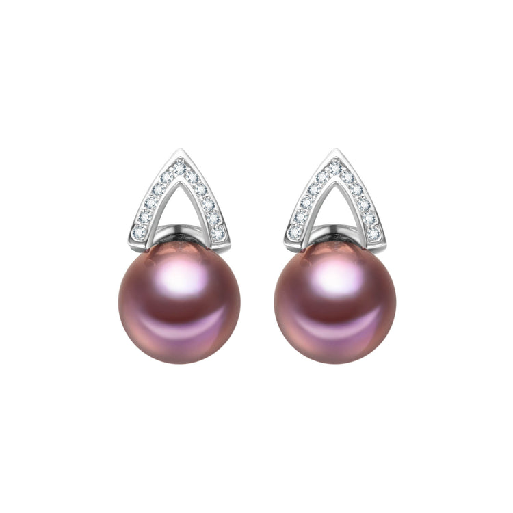 Pyramid Edison Pearl Earrings & Necklace Gift Set