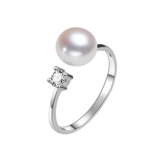 Open Band Pearl Ring