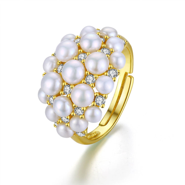 Pearl Cluster Ring